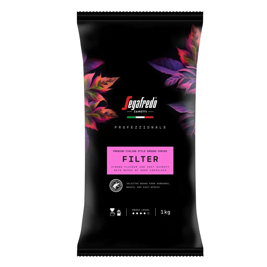 [46517] Formalet kaffe, Segafredo SZ Pro Profezzionale Filter, 1kg, (5 stk.)