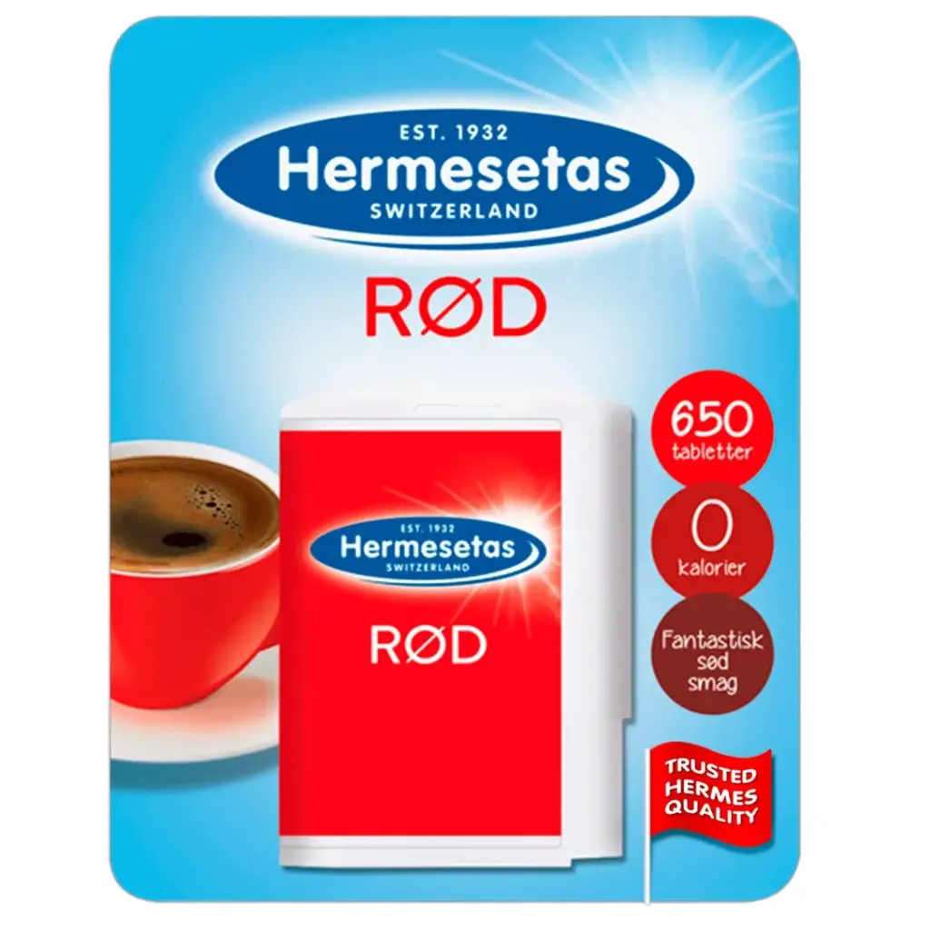 [46527] Sødetablet, Hermesetas Rød, 650 stk, (1 stk.)