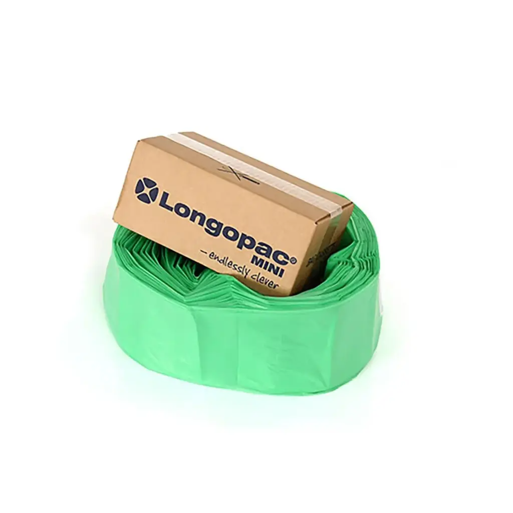 Slangepose m/ strips, 60m, grøn, standard, til Mini Ø357mm, Longopac Mini, (1 stk.)