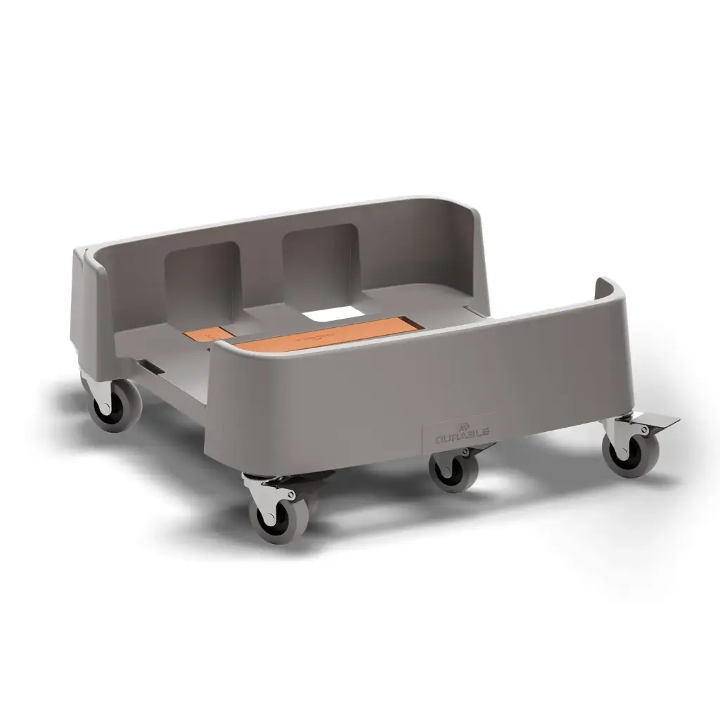 [46608] Affaldsvogn t/ DURABIN 90l, 390x165x415mm, rPP, grå, DURABLE, (1 stk.)