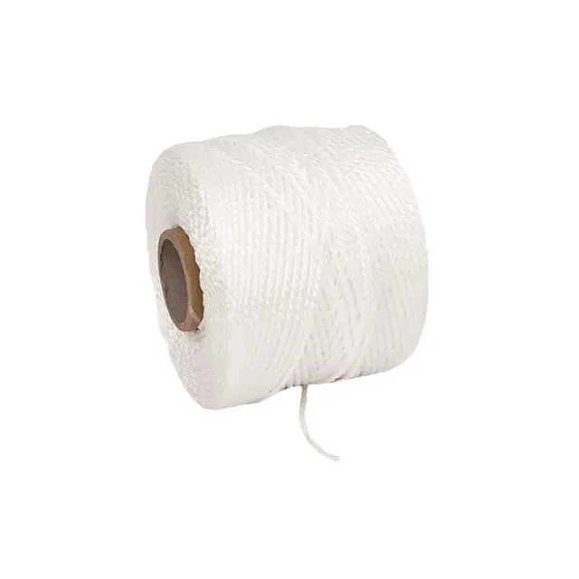 [46610] Pressegarn, hvid, 3-slået, m/rør, 4 mm, PP, ca 1.7 kg/rulle, (6 stk.)