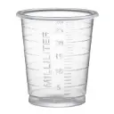 Medicinbæger, PP, Eco, 4,2cm, Ø3,8cm, 30 ml, transparent, med graduering, (9000 stk.)