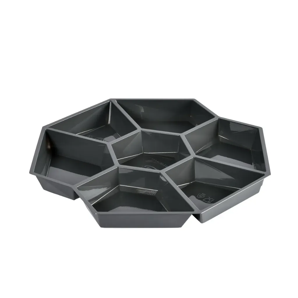 [46669] Bakkeindsats til Octaview, 7-rums, 283x283 mm, A-PET, grå, Duni (320 stk.)