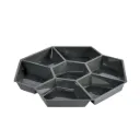 Bakkeindsats til Octaview, 7-rums, 283x283 mm, A-PET, grå, Duni (320 stk.)