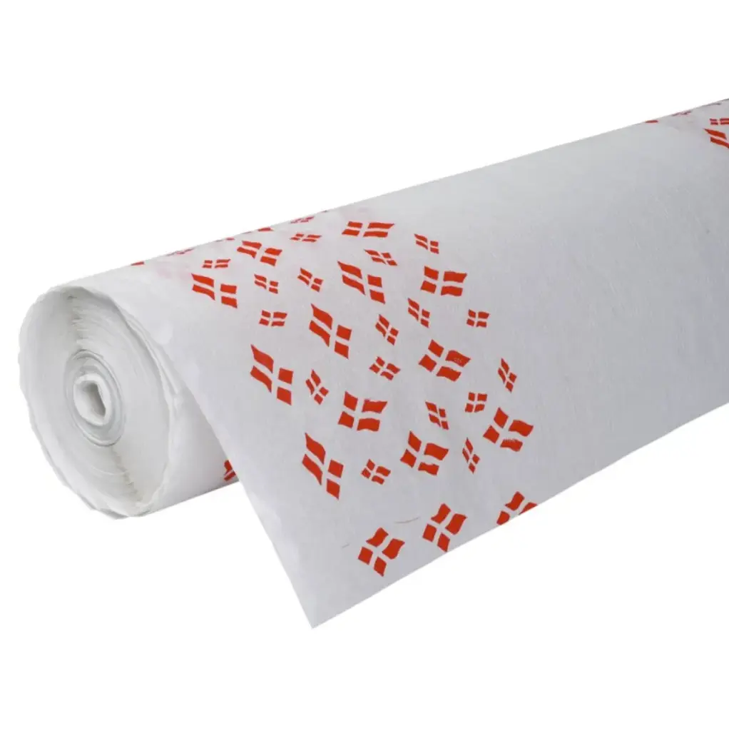 Fødselsdagsdug, 50mx120cm, hvid, genanvendt papir, (1 stk.)