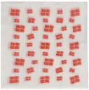 Servietter med flag, 1-lags, 1/4 fold, 33x33cm, hvid, nyfiber, (2400 stk.)