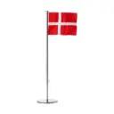 Dansk bordflag, Zone, H40 cm, rustfri stål, blank, (1 stk.)