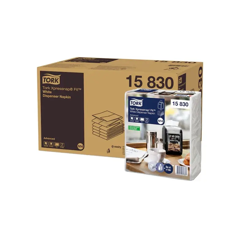 [46716] Dispenserserviet, N14, Advanced, Z-Fold, 2-lags, hvid, Tork Xpressnap 15830, (6 pk á 720 stk, 4320 stk.)