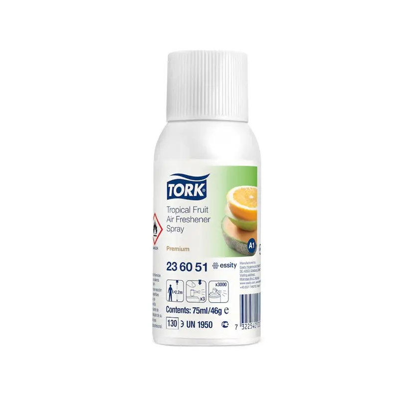 [46722] Airfreshener, Spray, Tropisk Frugt, A1, 75ml, Tork 236051, (1 stk.)
