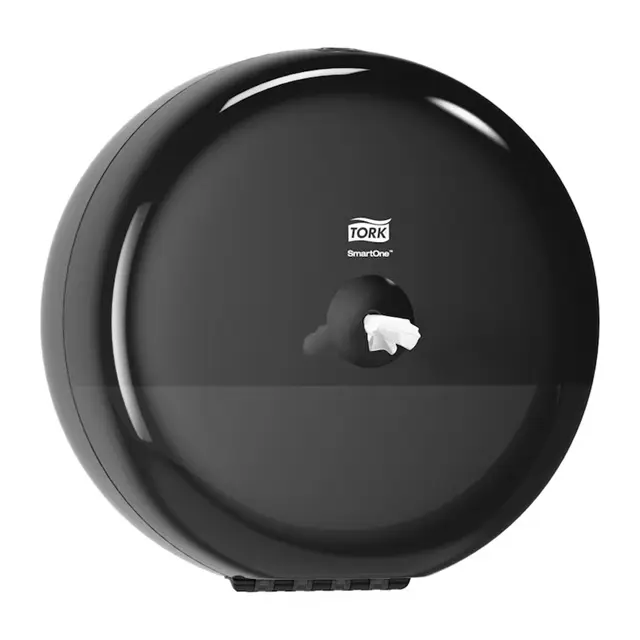 Papirdispenser t/ toiletpapir, T8, sort, Tork SmartOne 680008, (1 stk.)