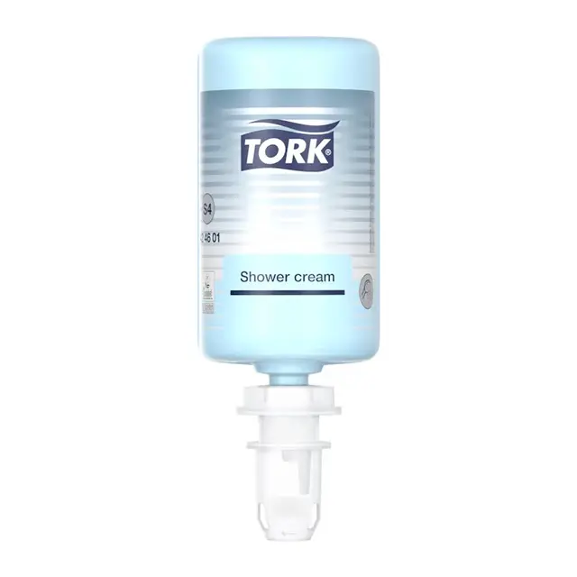 Shower cream m/ unisex duft, S4, 1L, Premium, lyseblå, Tork 424601, (6 stk.)