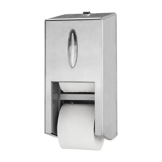 Papirdispenser til 2 ruller toiletpapir uden hylse, T7, rustfrit stål, Tork OptiServe 472019, (1 stk.)