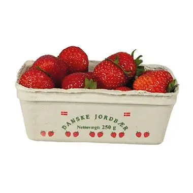 [46777] Jordbærbakke, Danske Jordbær, 250g, 13,6x9,2x5 cm, pulp, (720 stk.)