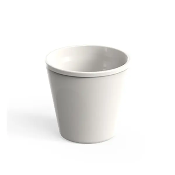 Genanvendeligt plastikskrus, 200ml, Ø9x8,5cm, PP, cremehvid, dobbelvæg, (48 stk.)