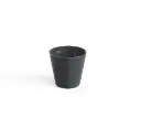 Genanvendeligt plastikskrus, 200ml, Ø9x8,5cm, PP, skifergrå, dobbelvæg, (48 stk.)