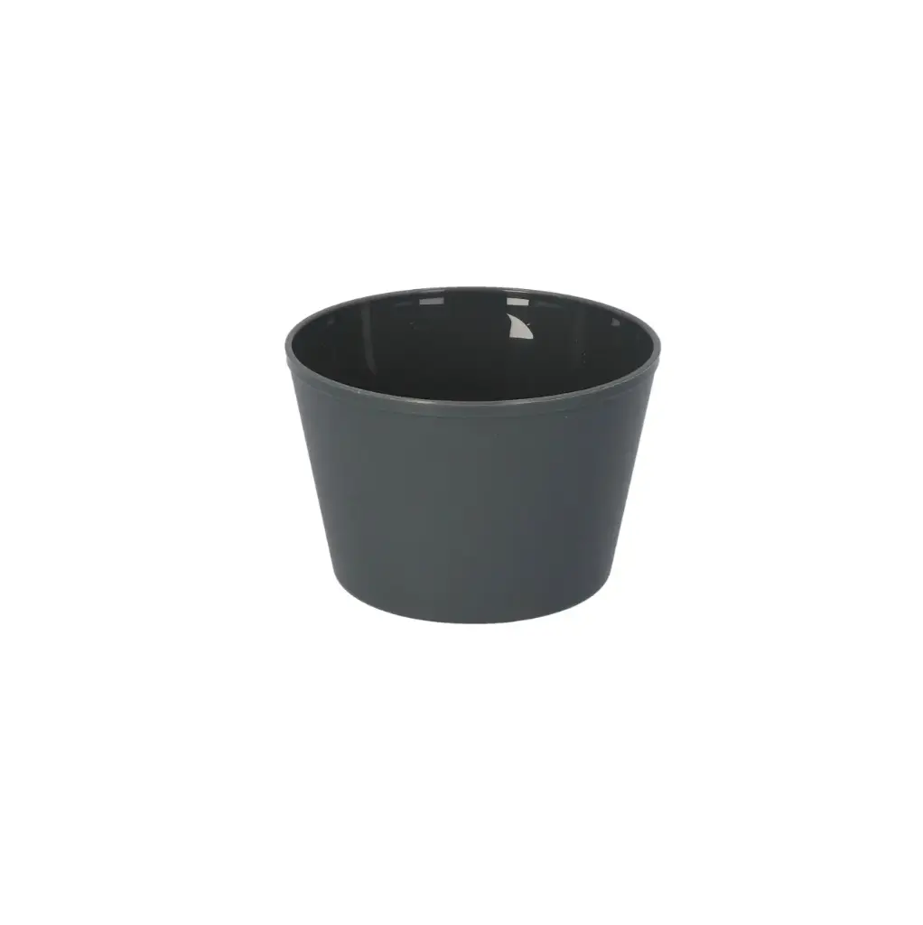 Genanvendeligt plastbæger, 480ml/16oz, Ø12x8cm, skiffergrå, PP, (48 stk.)