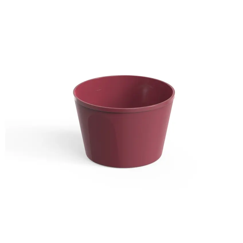 Genanvendeligt plastbæger, 480ml/16oz, Ø12x8cm, mørkerød, PP, (48 stk.)