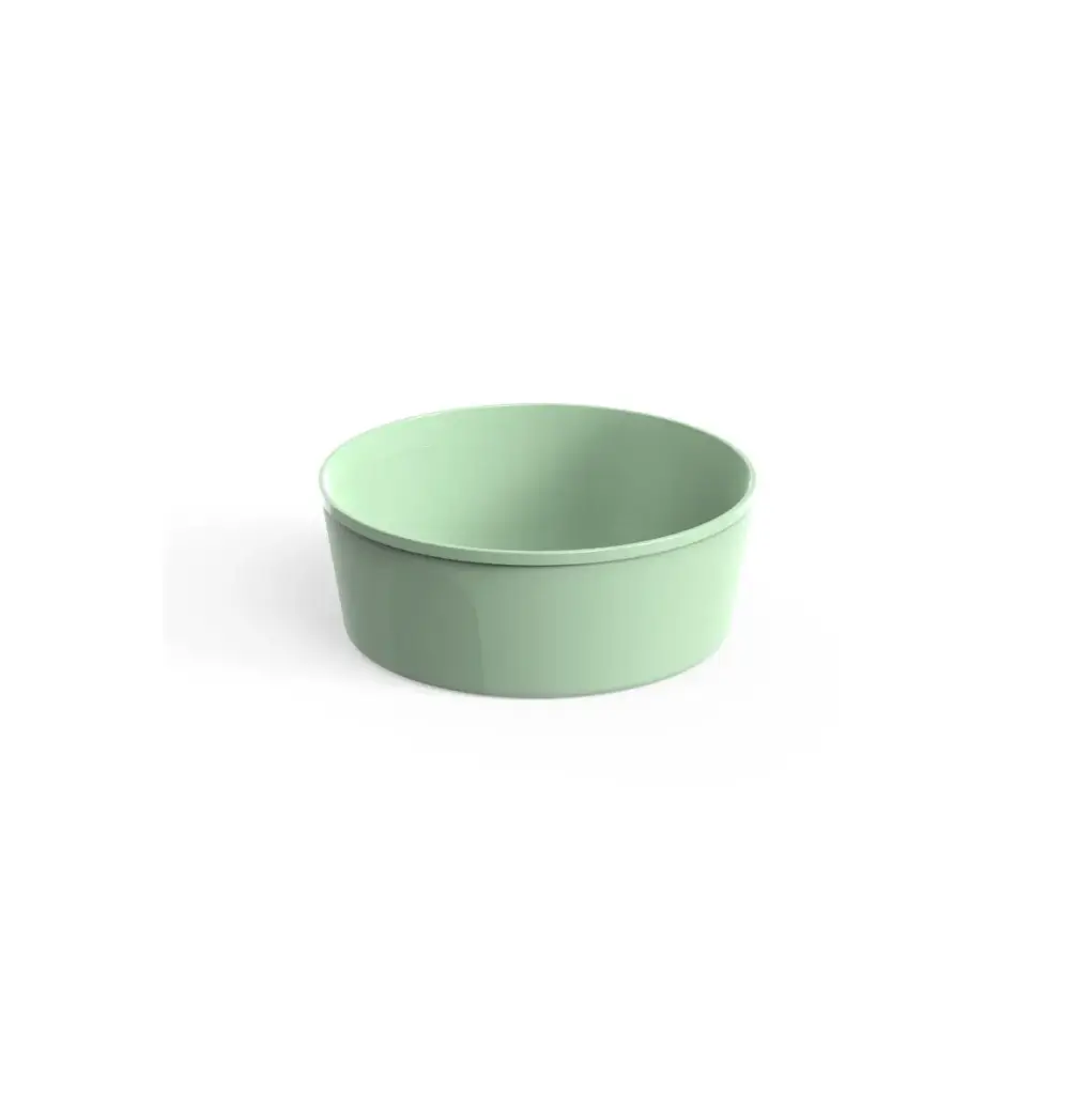 Genanvendelig plastskål, 750ml, Ø16x6cm, PP, grøn, (48 stk.)