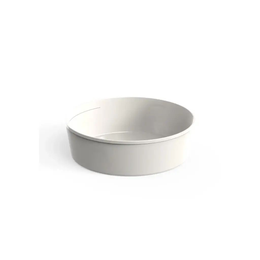 Genanvendelig plastskål, 1200ml, Ø20x6cm, PP, cremehvid, (48 stk.)