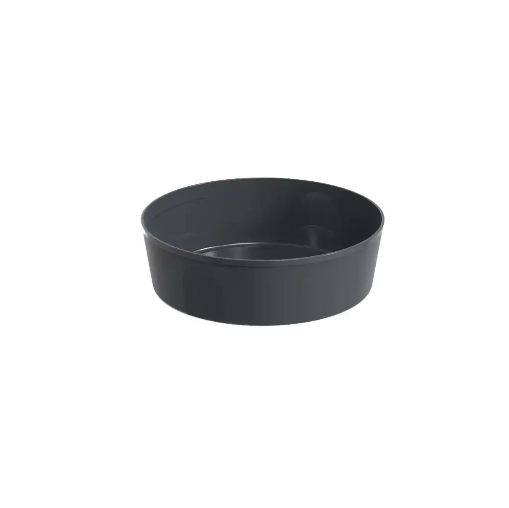Genanvendelig plastskål, 1200ml, Ø20x6cm, PP, skiffergrå, (48 stk.)