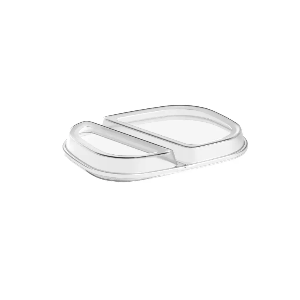 [47042] Låg t/ 330+660ml genanvendelig bespisningsbakke m/ 2 rum, PP, (48 stk.)