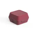 Genanvendelig burgerboks, M, 13,5x13,5x8,2cm, PP, mørkerød, (48 stk.)