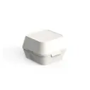 Genanvendelig burgerboks, XL, 15x15x10,2cm, PP, cremehvid, (48 stk.)