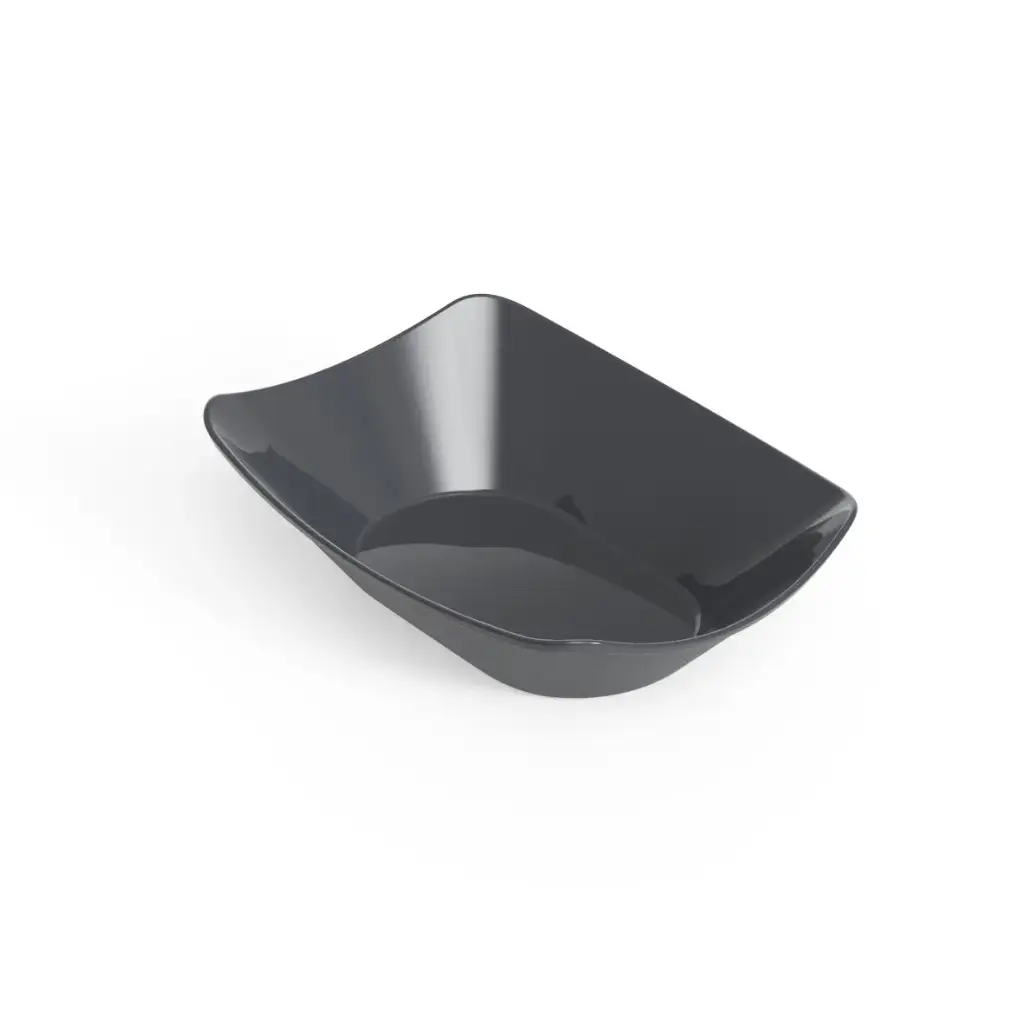 [47053] Genanvendelig snacktallerken, M, 9,5x5,5x4,2cm, skiffergrå, PP, (100 stk.)