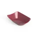 Genanvendelig snacktallerken, M, 9,5x5,5x4,2cm, mørkerød, PP, (100 stk.)