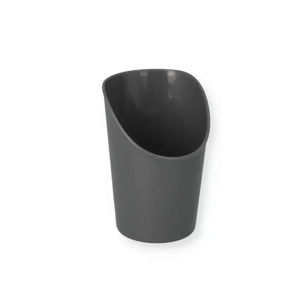 [47057] Genanvendelig pommesfrites holder, S, 8x11,6cm, skiffergrå, PP, (48 stk.)