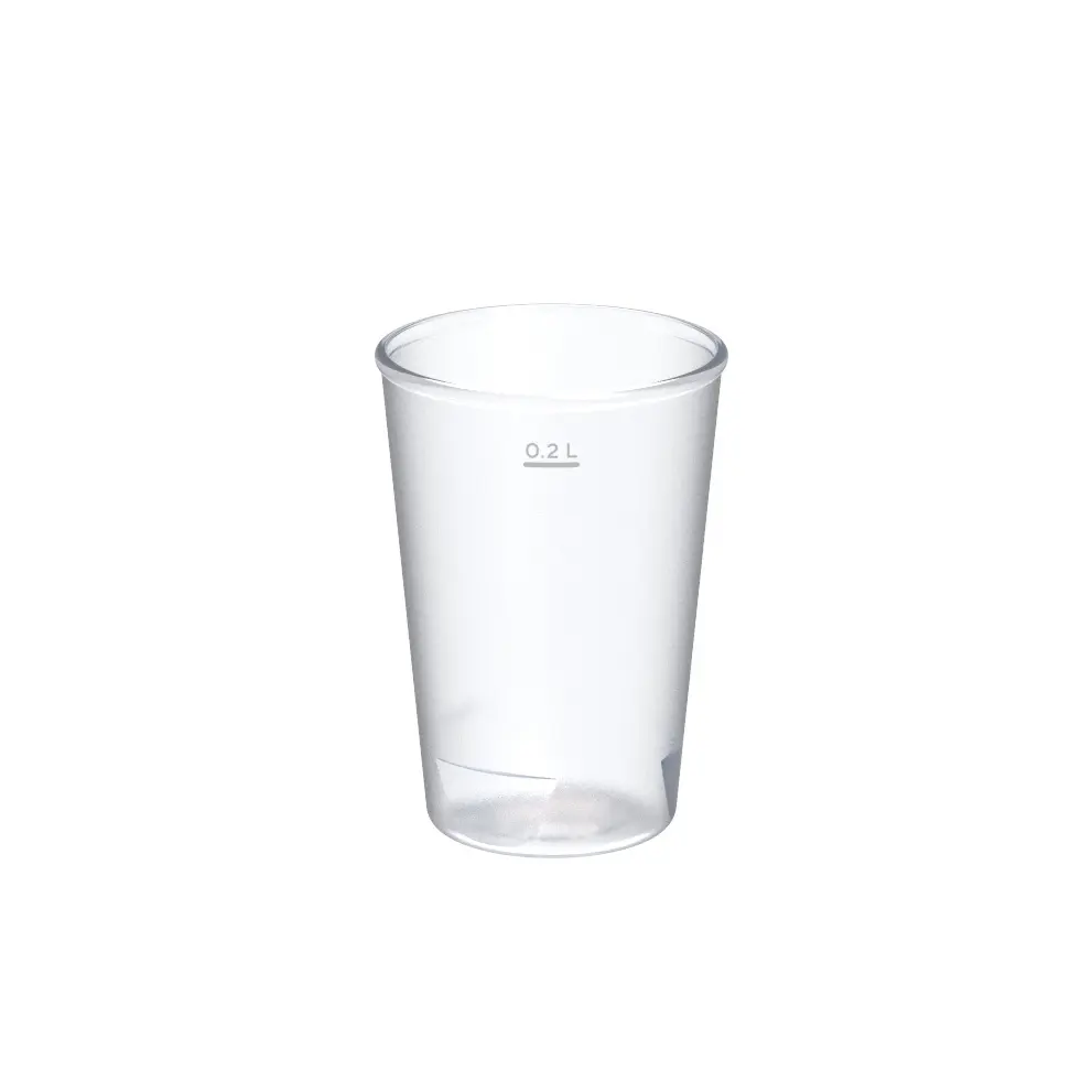 [47069] Genanvendeligt drikkebæger, 200ml, Ø7x10cm, klar, PP, (100 stk.)