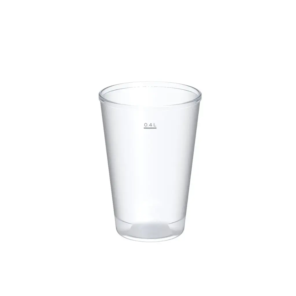 [47072] Genanvendeligt drikkebæger, 400ml, Ø9x12,8cm, klar, PP, (100 stk.)