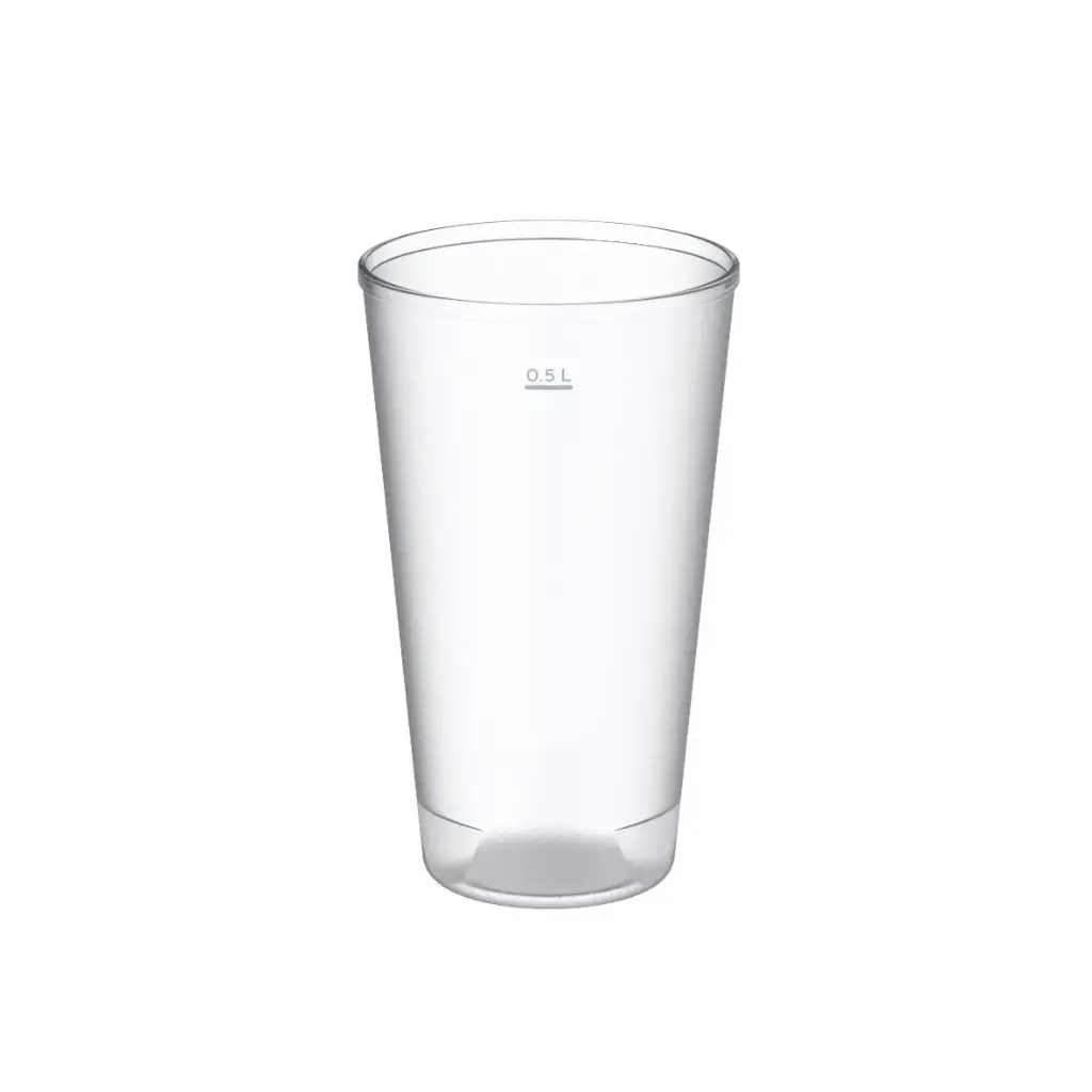 [47073] Genanvendeligt drikkebæger, 500ml, Ø9x15,2cm, klar, PP, (100 stk.)