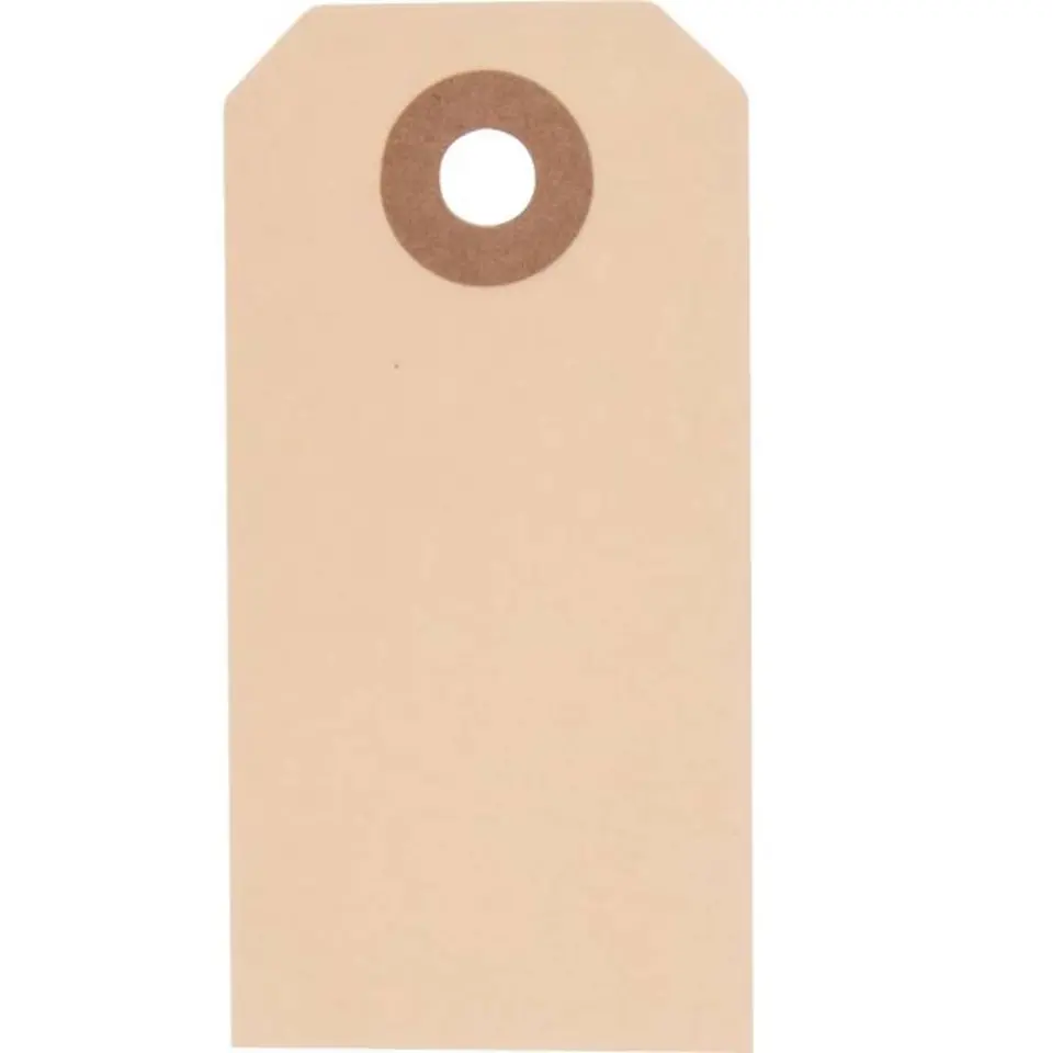 [47085] Manillamærke med patentring, 6x12 cm,  Neutral, (1000 stk.)