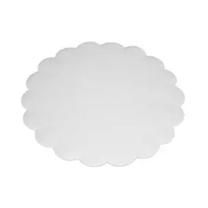 Fadpapir, Ø14 cm, Rund, Præget, Hvid, (500 stk.)