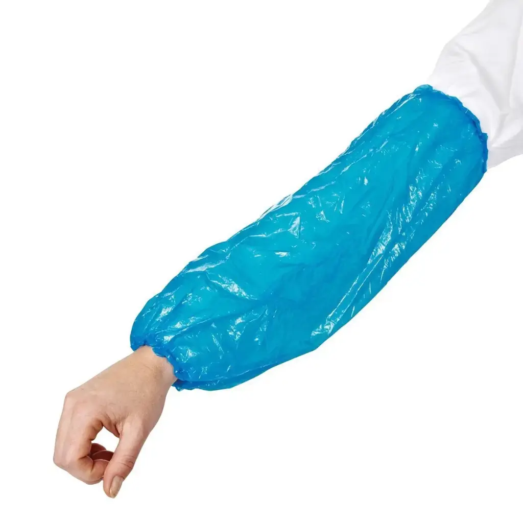 [47091] Ærmeskåner, blå, LDPE, 40cm, 20my, MM, 100stk. pr. pk. (50.000 stk.)
