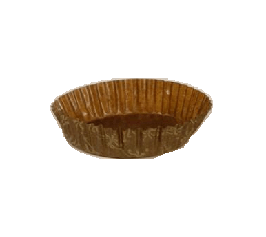 [10415] Muffinform, 7x2cm, brun/guld, nr. 12, (2000 stk.)