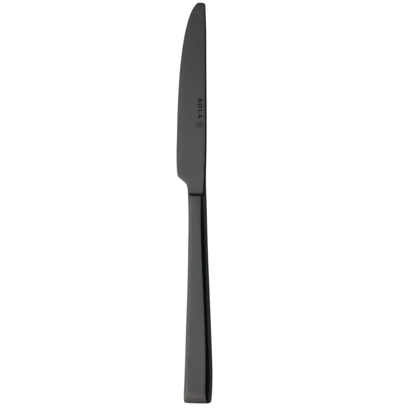 [47341] Bordkniv, Durban Mirror Black, sort, monobloc, 18/10 rustfrit stål, SOLA, (12 stk.)