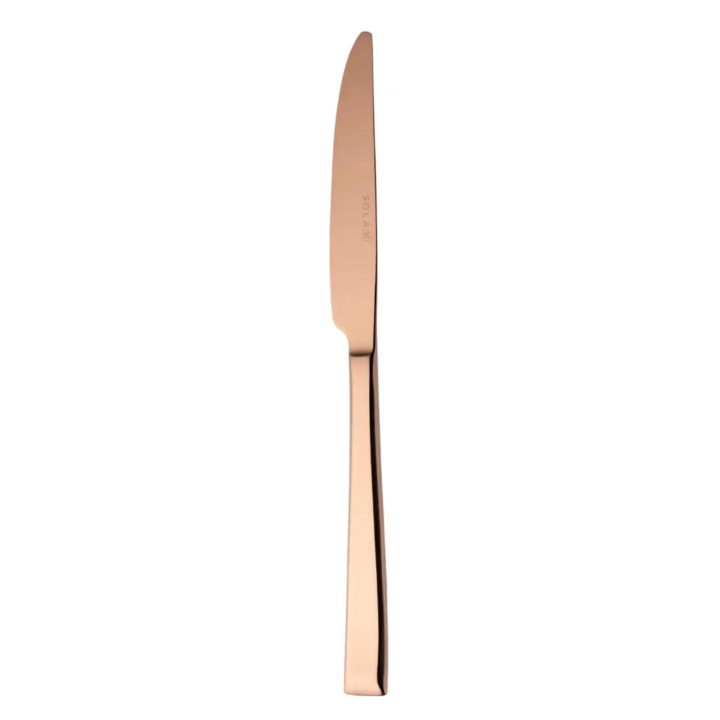 Bordkniv, Durban Mirror Copper, kobberfarvet, monobloc, 18/10 rustfrit stål, SOLA, (12 stk.)
