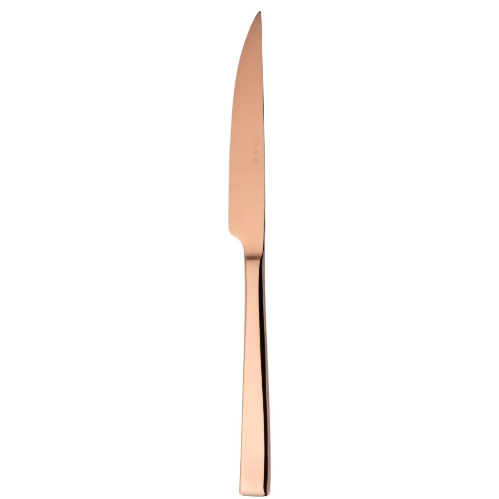 [47347] Steakkniv, Durban Mirror Copper, kobberfarvet, monobloc, 18/10 rustfrit stål, SOLA, (12 stk.)
