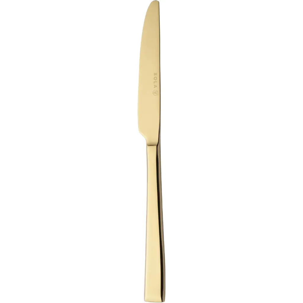 Bordkniv, Durban Mirror Gold, guld, monobloc, 18/10 rustfrit stål, SOLA, (12 stk.)