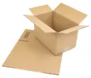 Fold-selv papkasse, 6L, 25x18x15cm, 3mm, brun, bølgepap, FEFCO 0201, (25 stk.)