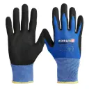 Montagehandske, blå, nylon-/spandex-strik med ribkrave, CAT II, Blue Touch, Otto Schachner, str. 8-11, (12 par)