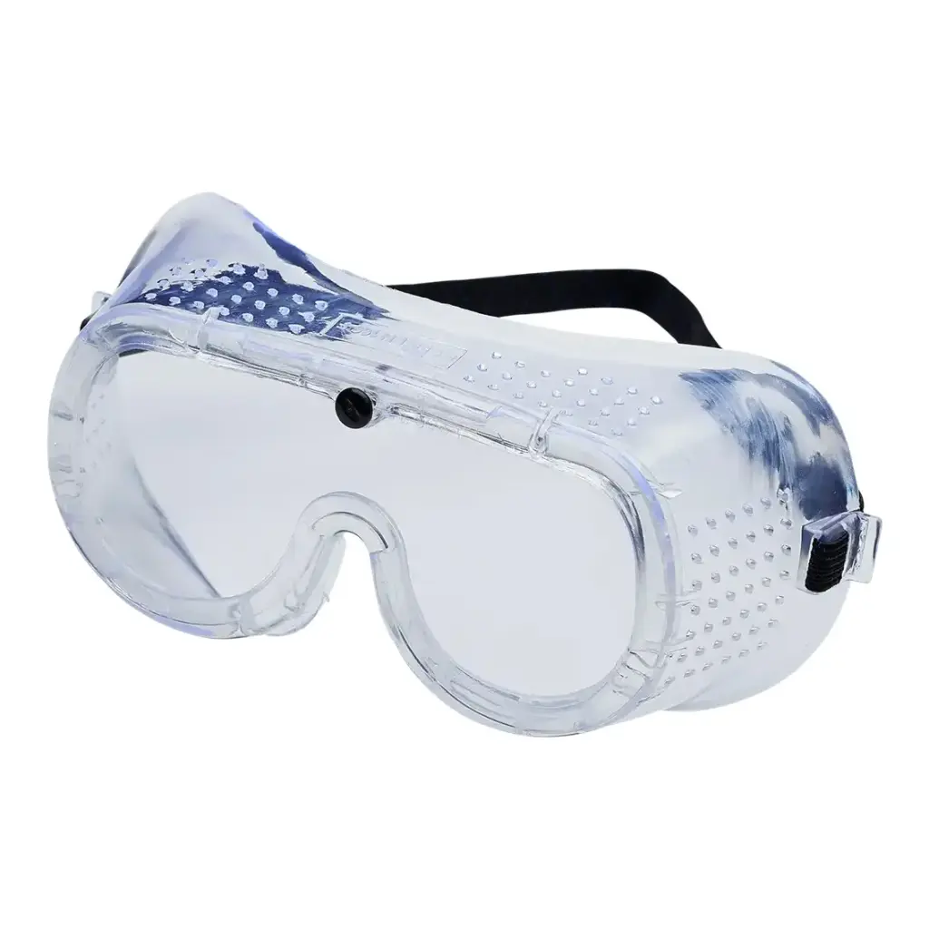 Tætlukkende sikkerhedsbrille m/ ventilationshuller, klar, OS Google, (10 stk.)