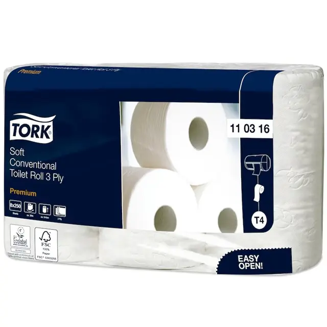 Toiletpapir, Premium, T4, 3-lags, Extra Soft, 29,5m, Tork 110316, (72 rl)