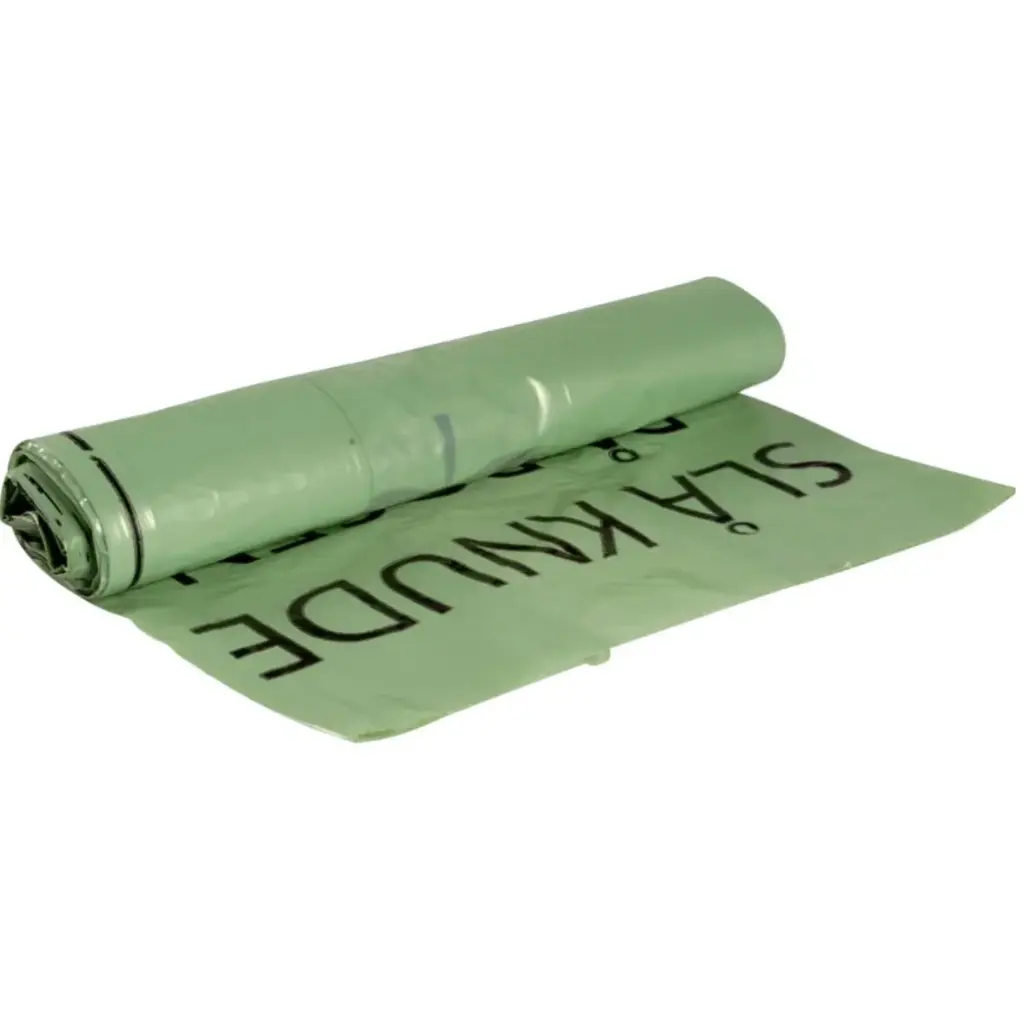 [47470] Madaffaldspose, C-fold, 20 l, transparent grøn, LDPE/genanvendt, 40x50cm, (50 rl á 20 stk, 1000 stk.)