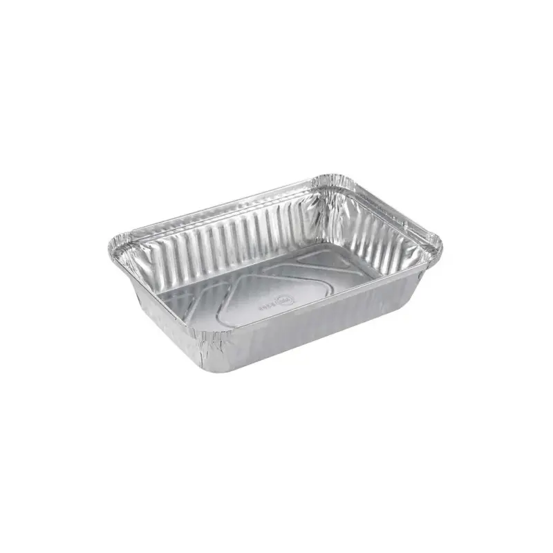 Foliebakke, 8389, rekt, alu, 890ml, 20,7cm x 14,1cm x 4,1cm, m/foldekant, lasagne, (100 stk.)