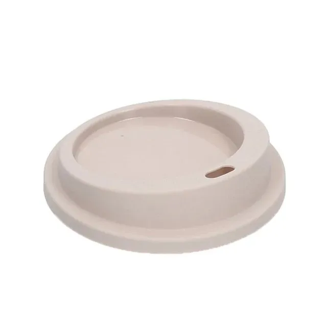 [47524] Låg til kaffebæger til flergangsbrug, Ø7,9cm, beige, PP, (480 stk.)