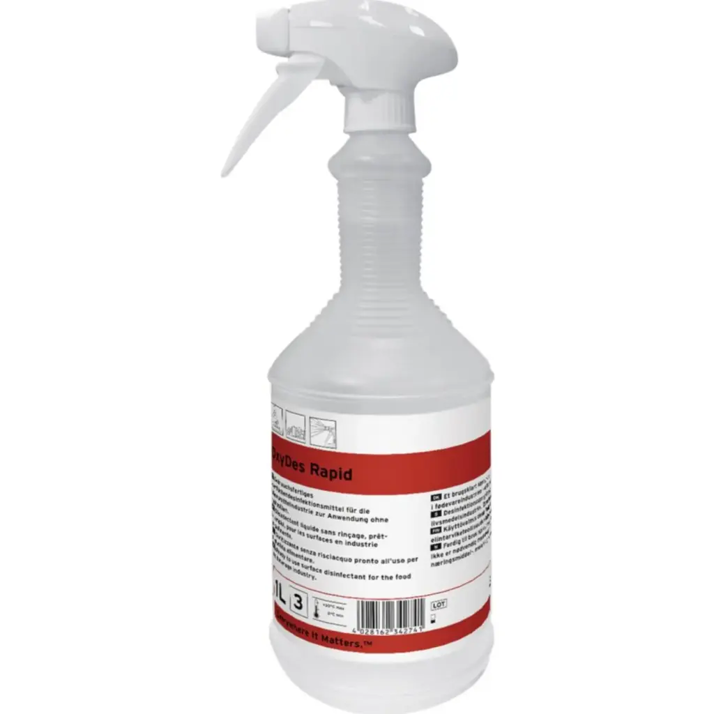 [47525] Desinfektionsmiddel, Ecolab OxyDes Rapid, 1 l, klar-til-brug, uden farve og parfume, (1 stk.)