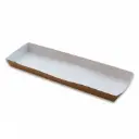 Pølsefad, XXL, 332x90x20mm, med Kant, brun/hvid, (240 stk.)